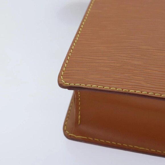 LOUIS VUITTON Epi Pochette Homme Clutch Bag Brown Zipangu Gold M52528 Auth 92635 - Picture 2 of 16